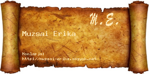 Muzsai Erika névjegykártya
